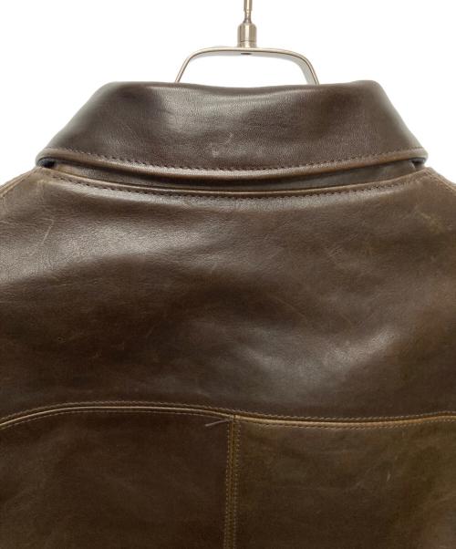 ATLAST & CO（アットラスト）ATLAST & CO (アットラスト) 801 Horsehide Car Coat ブラウン サイズ:42の古着・服飾アイテム