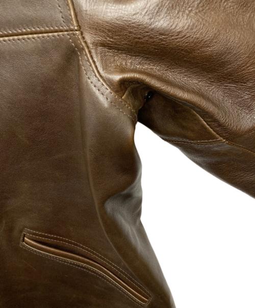 ATLAST & CO（アットラスト）ATLAST & CO (アットラスト) 801 Horsehide Car Coat ブラウン サイズ:42の古着・服飾アイテム