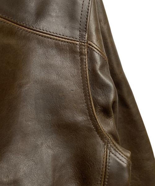 ATLAST & CO（アットラスト）ATLAST & CO (アットラスト) 801 Horsehide Car Coat ブラウン サイズ:42の古着・服飾アイテム
