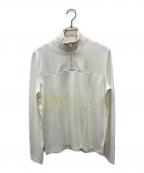 Acne studiosアクネ ストゥディオズ）の古着「ELLINGTON T LOGO/ハーフジップカットソー/1152-343-0213」｜アイボリー
