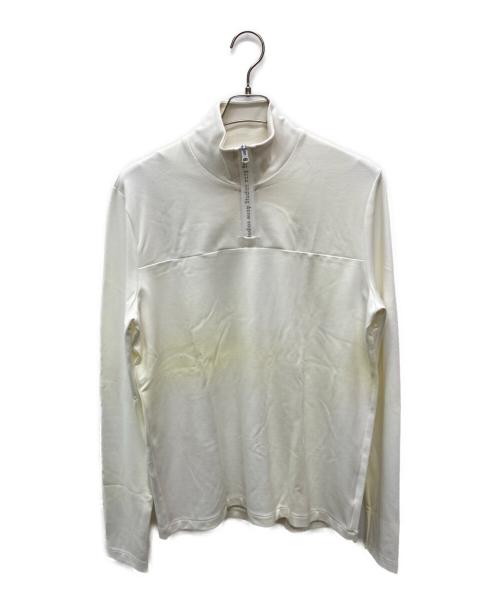 Acne studios（アクネ ストゥディオズ）ACNE STUDIOS (アクネ ストゥディオズ) ELLINGTON T LOGO/ハーフジップカットソー/1152-343-0213 アイボリー サイズ:Ｍの古着・服飾アイテム