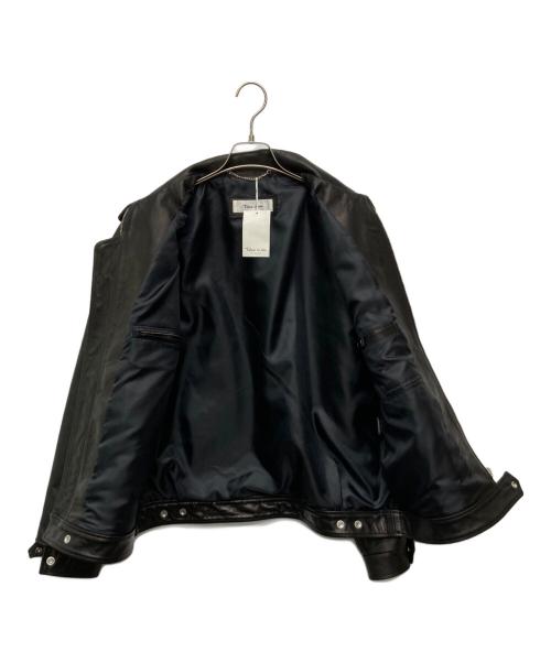 Time is on（タイムイズオン）Time is on (タイムイズオン) ZIAS LEATHER JACKET/T200-L770 ブラック サイズ:3の古着・服飾アイテム