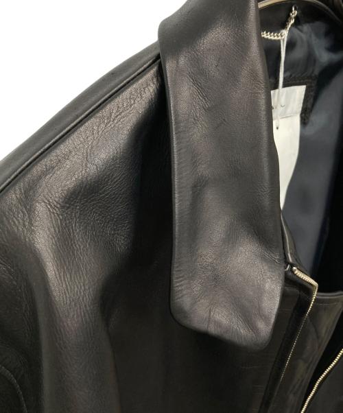 Time is on（タイムイズオン）Time is on (タイムイズオン) ZIAS LEATHER JACKET/T200-L770 ブラック サイズ:3の古着・服飾アイテム