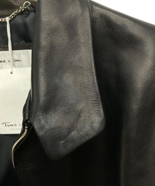 Time is on（タイムイズオン）Time is on (タイムイズオン) ZIAS LEATHER JACKET/T200-L770 ブラック サイズ:3の古着・服飾アイテム
