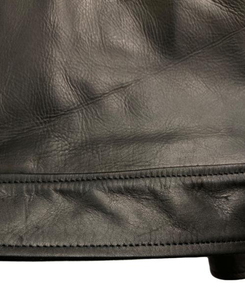 Time is on（タイムイズオン）Time is on (タイムイズオン) ZIAS LEATHER JACKET/T200-L770 ブラック サイズ:3の古着・服飾アイテム