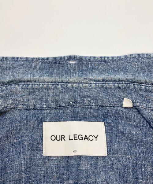 OUR LEGACY（アワーレガシー）OUR LEGACY (アワーレガシー) BLUE CHAMBRAY ヘンプコットンシャツ インディゴ サイズ:48の古着・服飾アイテム
