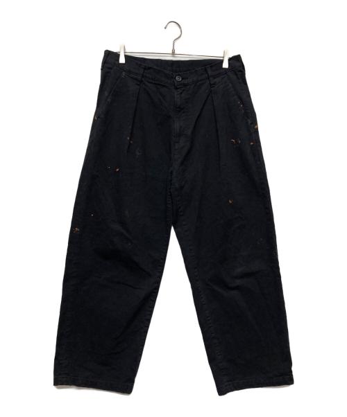 ANCELLM（アンセルム）ANCELLM (アンセルム) PAINT CHINO TROUSERS/ANC-PT54 ブラック サイズ:３の古着・服飾アイテム