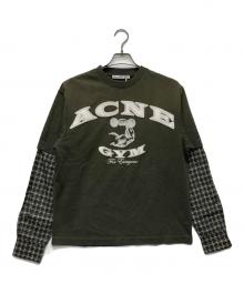 Acne studios（アクネ ストゥディオズ）の古着「Layered Logo T-Shirt/FN-UX-TSHI000166」｜オリーブ