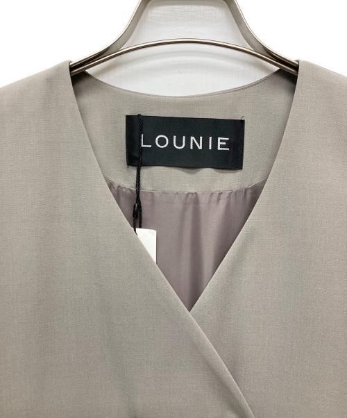 LOUNIE（ルーニー）LOUNIE (ルーニー) ノーカラーロングワンピース グレー サイズ:38 未使用品の古着・服飾アイテム