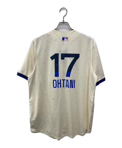 NIKE（ナイキ）NIKE (ナイキ) Los Angeles Dodgers ベースボールシャツ アイボリー サイズ:Lの古着・服飾アイテム