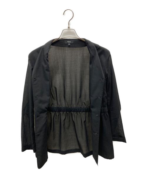 theory（セオリー）theory (セオリー) Lightweight Wool Cinched Waist Jacket ブラック サイズ:4の古着・服飾アイテム