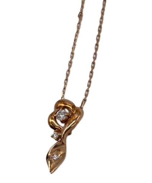 VENDOME AOYAMA（ヴァンドーム アオヤマ）VENDOME AOYAMA (ヴァンドーム アオヤマ) 美女と野獣 ラブルネックレス ピンク×ゴールドの古着・服飾アイテム