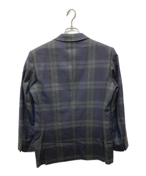 MACKINTOSH LONDON（マッキントッシュ ロンドン）MACKINTOSH LONDON (マッキントッシュ ロンドン) タータンチェックウールテーラードジャケット ネイビー×グレー サイズ:A5の古着・服飾アイテム