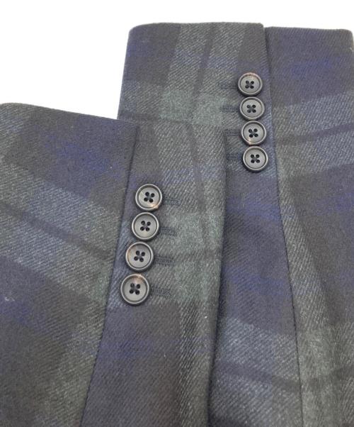 MACKINTOSH LONDON（マッキントッシュ ロンドン）MACKINTOSH LONDON (マッキントッシュ ロンドン) タータンチェックウールテーラードジャケット ネイビー×グレー サイズ:A5の古着・服飾アイテム