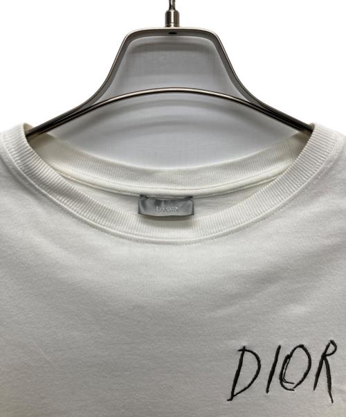 Dior（ディオール）DIOR (ディオール) ロゴ刺繍Tシャツ/943J602E0554 ホワイト サイズ:Ｌの古着・服飾アイテム