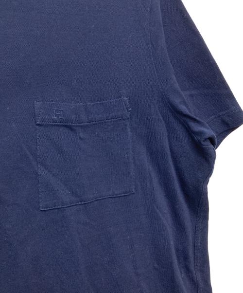 HERMES（エルメス）HERMES (エルメス) 鹿の子ポケットTシャツ ネイビー サイズ:Ｌの古着・服飾アイテム