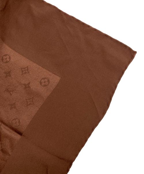 LOUIS VUITTON（ルイ ヴィトン）LOUIS VUITTON (ルイ ヴィトン) モノグラムシルクスカーフ ブラウンの古着・服飾アイテム