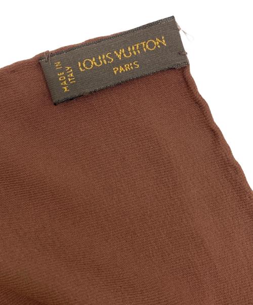 LOUIS VUITTON（ルイ ヴィトン）LOUIS VUITTON (ルイ ヴィトン) モノグラムシルクスカーフ ブラウンの古着・服飾アイテム