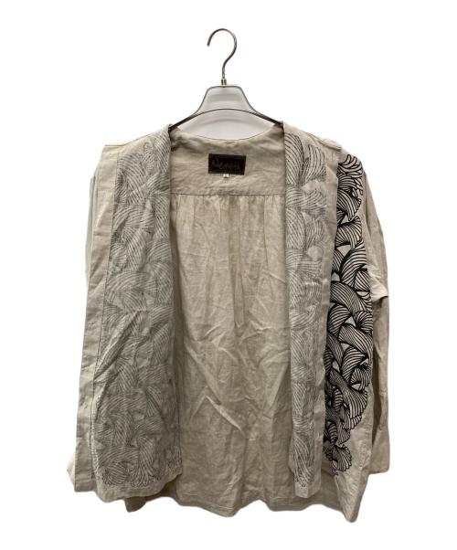 NEMETH（ネメス）Nemeth (ネメス) ロープ柄リネンシャツ ベージュ サイズ:Lの古着・服飾アイテム