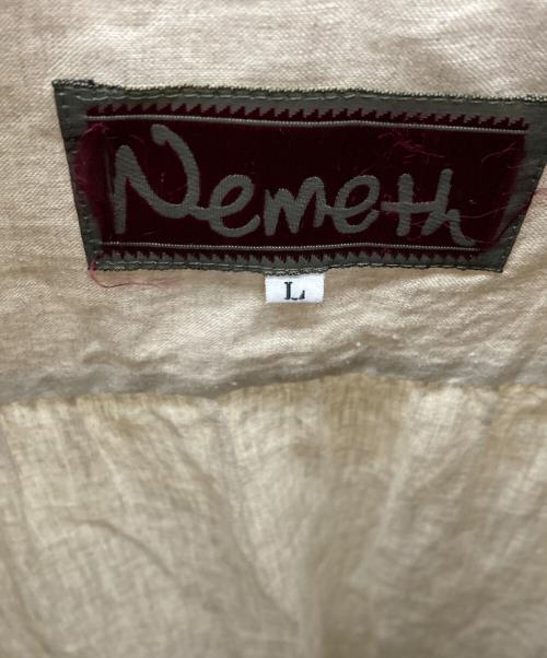NEMETH（ネメス）Nemeth (ネメス) ロープ柄リネンシャツ ベージュ サイズ:Lの古着・服飾アイテム