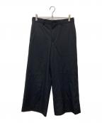 COMME des GARCONS HOMME PLUSコムデギャルソンオムプリュス）の古着「ウールギャバワイドスラックス/PR-P034」｜ブラック