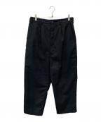 COMME des GARCONS HOMMEコムデギャルソン オム）の古着「ウールサージタックスラックス/HB-P039」｜ブラック