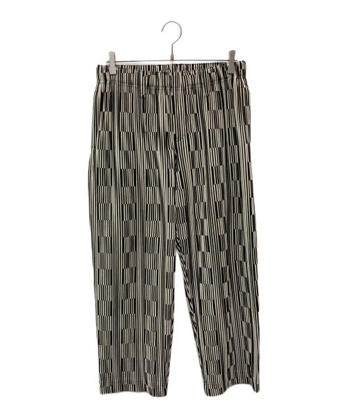 HOMME PLISSE ISSEY MIYAKE（オム プリッセ イッセイ ミヤケ）HOMME PLISSE ISSEY MIYAKE (オム プリッセ イッセイ ミヤケ) HOLOGRAM/プリーツパンツ/HP11JF226 ホワイト×ブラック サイズ:Ｍの古着・服飾アイテム