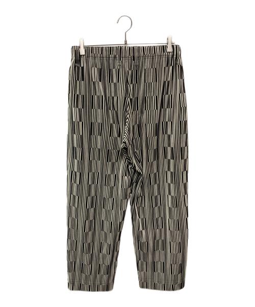 HOMME PLISSE ISSEY MIYAKE（オム プリッセ イッセイ ミヤケ）HOMME PLISSE ISSEY MIYAKE (オム プリッセ イッセイ ミヤケ) HOLOGRAM/プリーツパンツ/HP11JF226 ホワイト×ブラック サイズ:Ｍの古着・服飾アイテム
