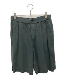 ATON（エイトン）の古着「COTTON LINEN VOILE EASY SHORTS」｜ブラック
