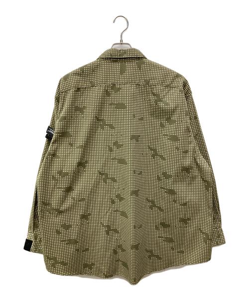 N.HOOLYWOOD（エヌ ハリウッド）N.HOOLYWOOD (エヌ ハリウッド) ナイトカモ コットンポリ ツイル Aラインシャツ オリーブ サイズ:40の古着・服飾アイテム