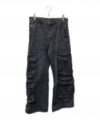 DIESELディーゼル）の古着「D-SIRE-CARGO-S デニムパンツ/A11871」｜ブラック
