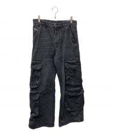 DIESEL（ディーゼル）の古着「D-SIRE-CARGO-S デニムパンツ/A11871」｜ブラック