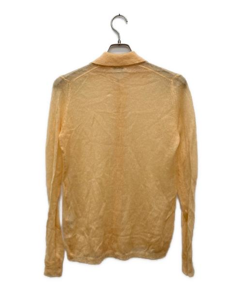 AURALEE（オーラリー）AURALEE (オーラリー) KID MOHAIR SHEER KNIT SHIRT CARDIGAN オレンジ サイズ:1の古着・服飾アイテム