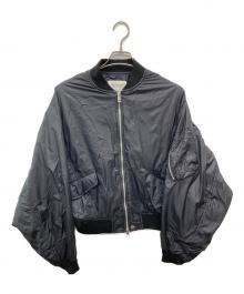 beautiful people（ビューティフルピープル）の古着「nylon ripstop fan shape MA-1 blouson」｜ブラック