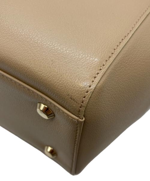 PELLE MORBIDA（ペッレモルビダ）PELLE MORBIDA (ペッレモルビダ) レザートートバッグ ベージュの古着・服飾アイテム