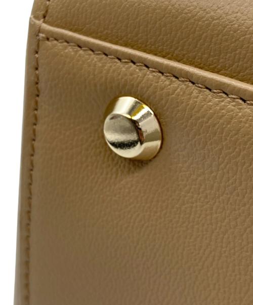 PELLE MORBIDA（ペッレモルビダ）PELLE MORBIDA (ペッレモルビダ) レザートートバッグ ベージュの古着・服飾アイテム