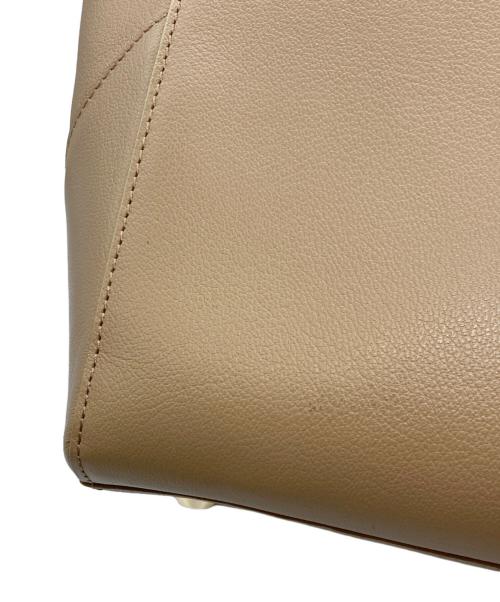 PELLE MORBIDA（ペッレモルビダ）PELLE MORBIDA (ペッレモルビダ) レザートートバッグ ベージュの古着・服飾アイテム