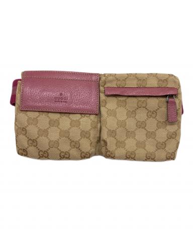 GUCCI レザー ボディバッグ ウエストバッグ ピンク 楽天市場】グッチ GUCCI ヴィンテージロゴ ウエストポーチ ウエスト