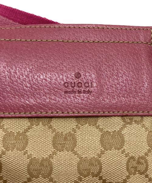 GUCCI（グッチ）GUCCI (グッチ) GGキャンバスウエストバッグ/162962 ピンクベージュの古着・服飾アイテム
