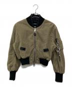 DIESELディーゼル）の古着「Zip Design Crop Blouson」｜カーキ