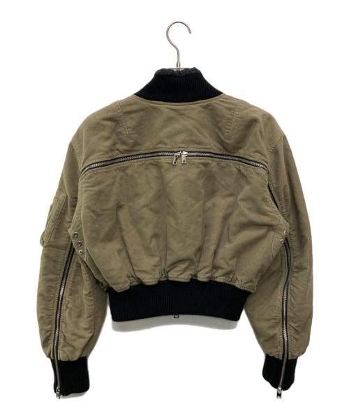 DIESEL（ディーゼル）DIESEL (ディーゼル) Zip Design Crop Blouson カーキ サイズ:Ｓの古着・服飾アイテム