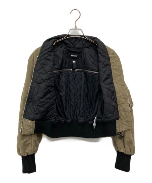 DIESEL（ディーゼル）DIESEL (ディーゼル) Zip Design Crop Blouson カーキ サイズ:Ｓの古着・服飾アイテム
