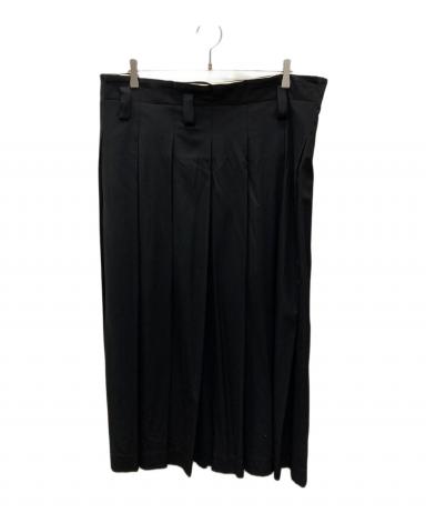 Y’s ワイズ 変形 スカートパンツ ブラック 黒 18ss 中古・古着通販】Y's (ワイズ) ウールギャバジンプリーツスカート/YE