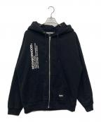 NEIGHBORHOODネイバーフッド）の古着「SOLID SWEAT ZIP HOODIE LS」｜ブラック