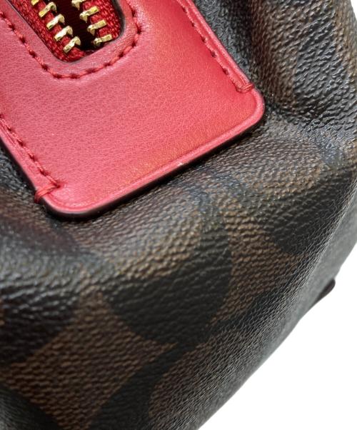 COACH（コーチ）COACH (コーチ) シグネチャーバッグ/F80298 レッド×ブラウンの古着・服飾アイテム
