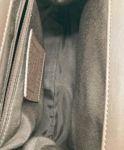 COACH（コーチ）COACH (コーチ) がま口ハンドバッグ/8A12 アイボリーの古着・服飾アイテム