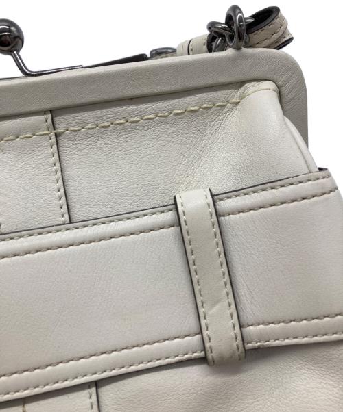 COACH（コーチ）COACH (コーチ) がま口ハンドバッグ/8A12 アイボリーの古着・服飾アイテム