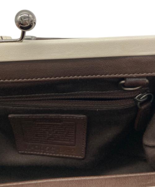 COACH（コーチ）COACH (コーチ) がま口ハンドバッグ/8A12 アイボリーの古着・服飾アイテム