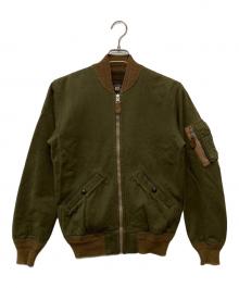 RRL（ダブルアールエル）の古着「ヘリンボーンMA-1ジャケット/782658776001」｜カーキ