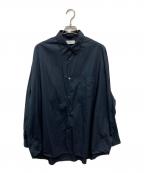 Graphpaperグラフペーパー）の古着「Broad L/S Oversized Regular Collar Shirt/GM261-50001B」｜ネイビー